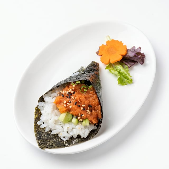 Spicy Tuna Hand Roll.